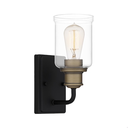 Quoizel Cox 1-Light Matte Black Wall Sconce COX8604MBK